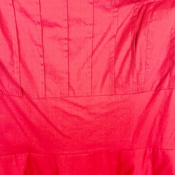 Ashley Stewart Red Strapless Smocked Back Pleated Tube A-Line Dress Size 16 - Picture 10 of 10